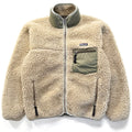 2003 Patagonia Classic Retro Cardigan, Natural & Sage Khaki (S)