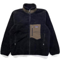 2009 Patagonia Mens Classic Retro-X Jacket, Black & Gravel (L)
