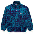 1995 Patagonia Printed Synchilla Snap-T, Island Block: Dark Teal (M)