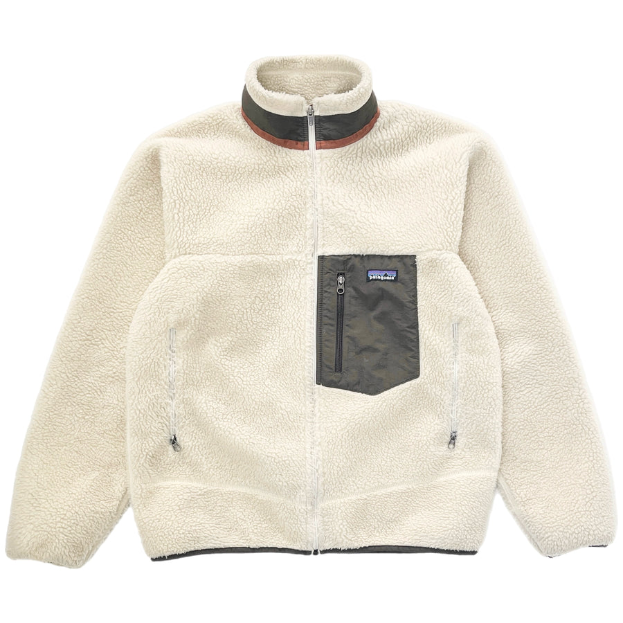 Patagonia (Modern) — 2012 Patagonia Classic Retro-X Fleece Jacket, Natural & Dark Walnut (M)