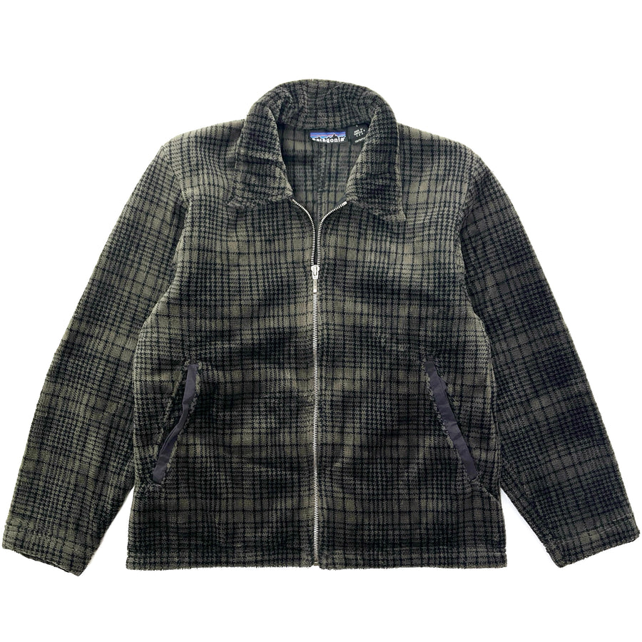 1997 Patagonia Womens Ultra-Plush Fleece Overshirt, Berkshire: Dark Ash (S)