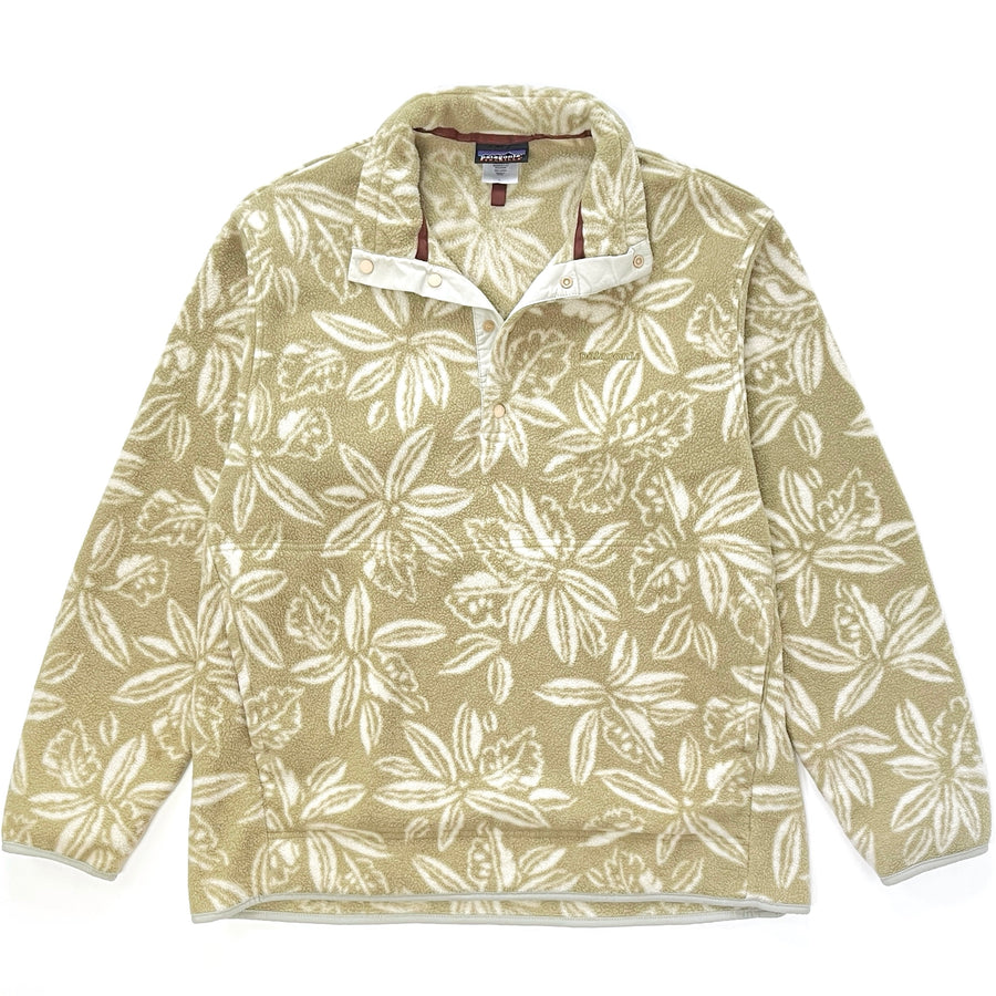 2005 Patagonia Printed Synchilla Marsupial Snap-T Pullover, Tropical: Light Olive (L)