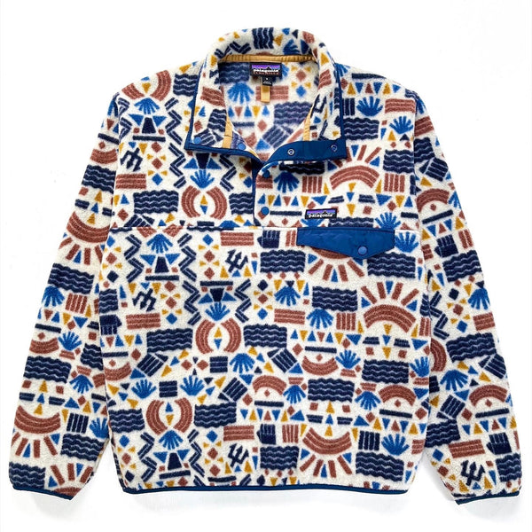2019 Patagonia Printed Synchilla Snap-T, Protected Peaks (S/M)