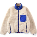 2001 Patagonia “Deep Pile” Classic Retro Cardigan, Natural & Fire (S)