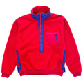 1988 Patagonia Made In The U.S.A. Synchilla Sweater, Red / Cobalt (L)