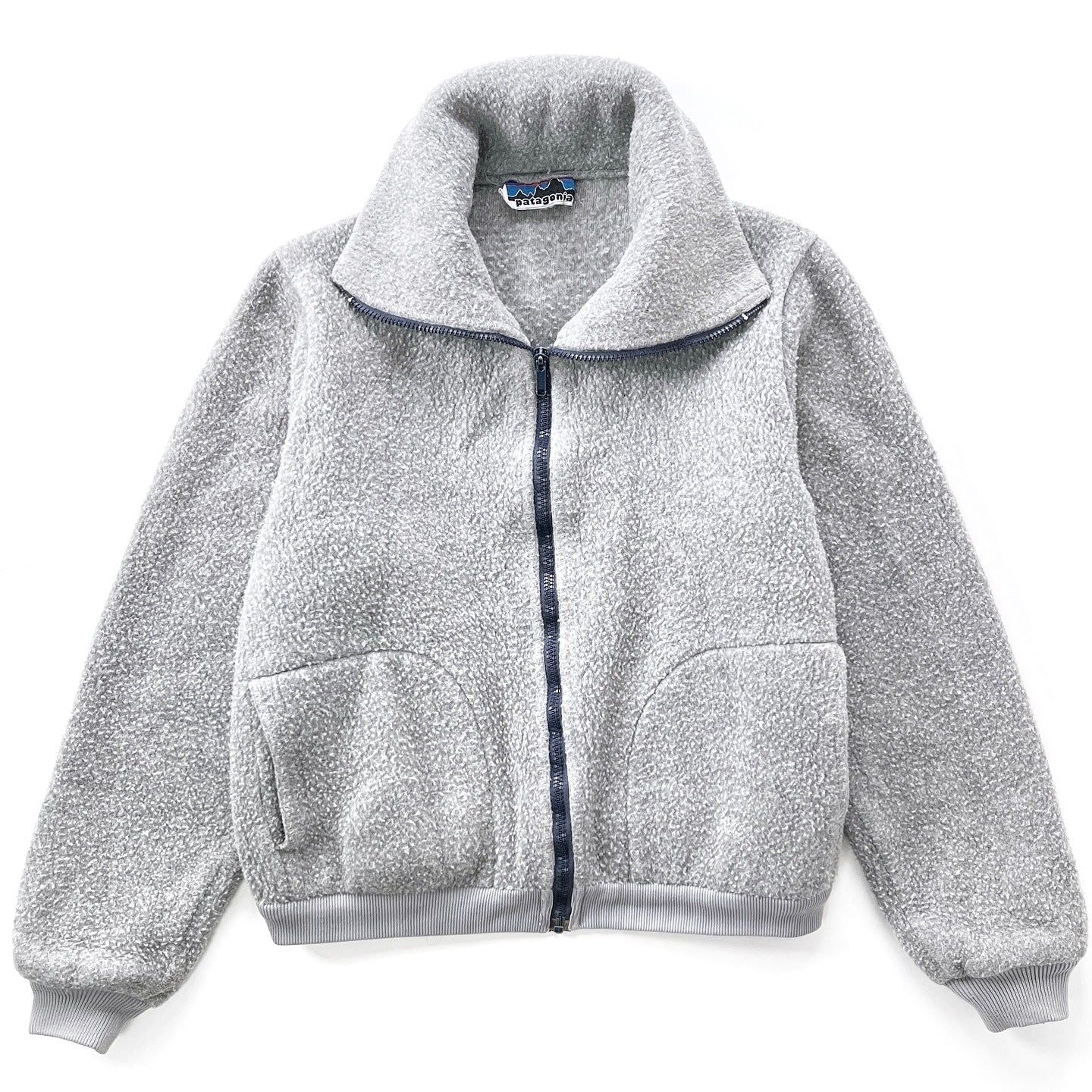 1970s Patagonia First Generation Bunting Half-Zip Fleece Sweater, Grey (S)