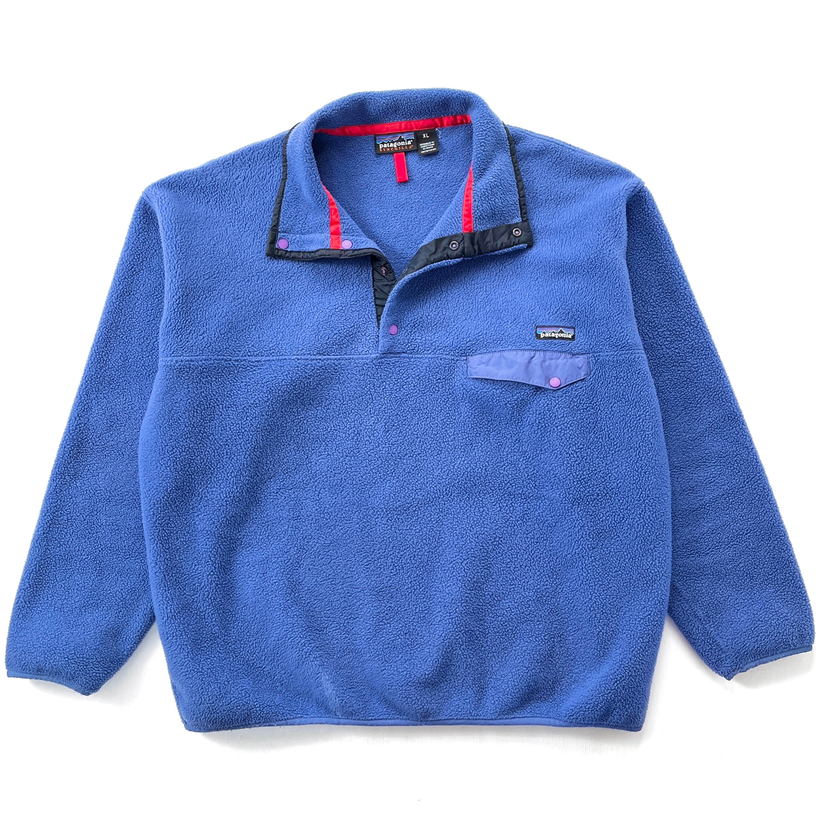 1997 Patagonia Synchilla Snap-T Fleece Pullover, True Blue (XL)