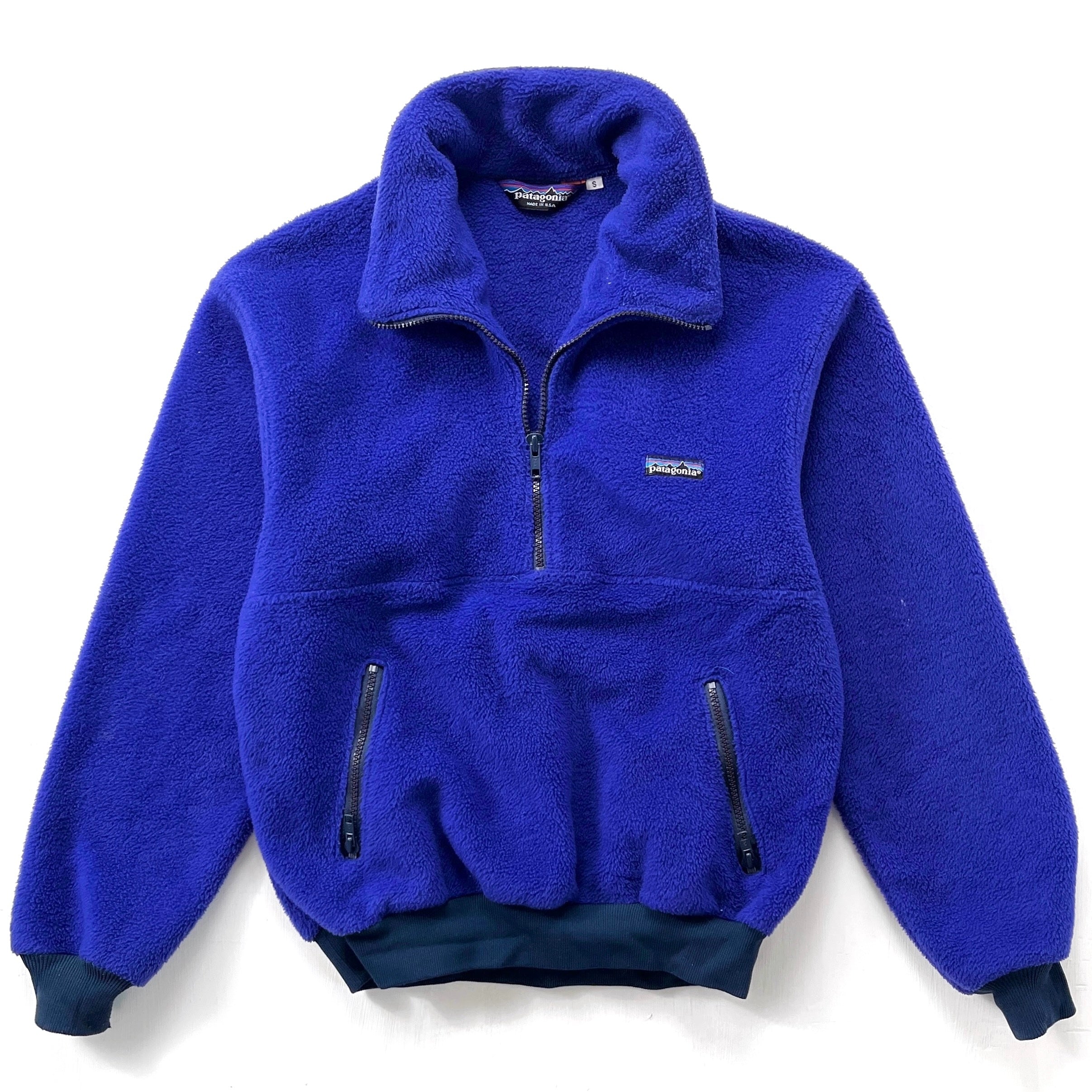 1985 Patagonia Synchilla Half Zip Fleece Sweater Dark Purple S