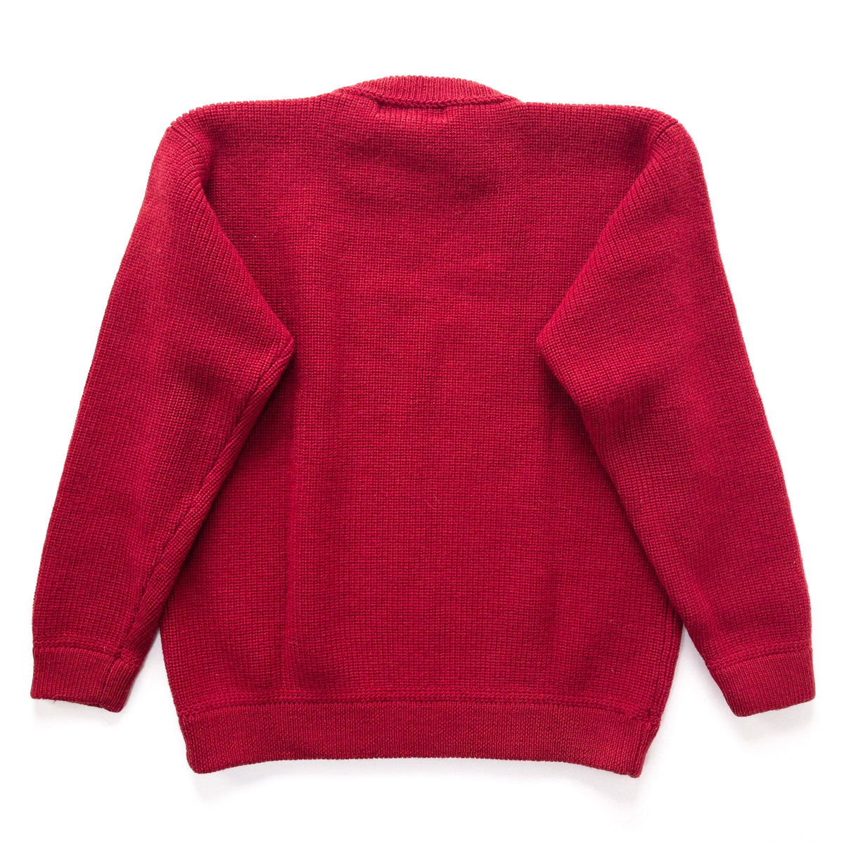 1990 Patagonia Chamonix Heavy Wool Guide Sweater, Burnt Chili (S)