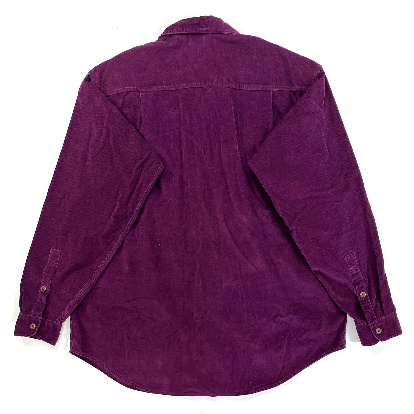 1991 Patagonia Lightweight Cotton Corduroy Shirt, Deep Plum (L)