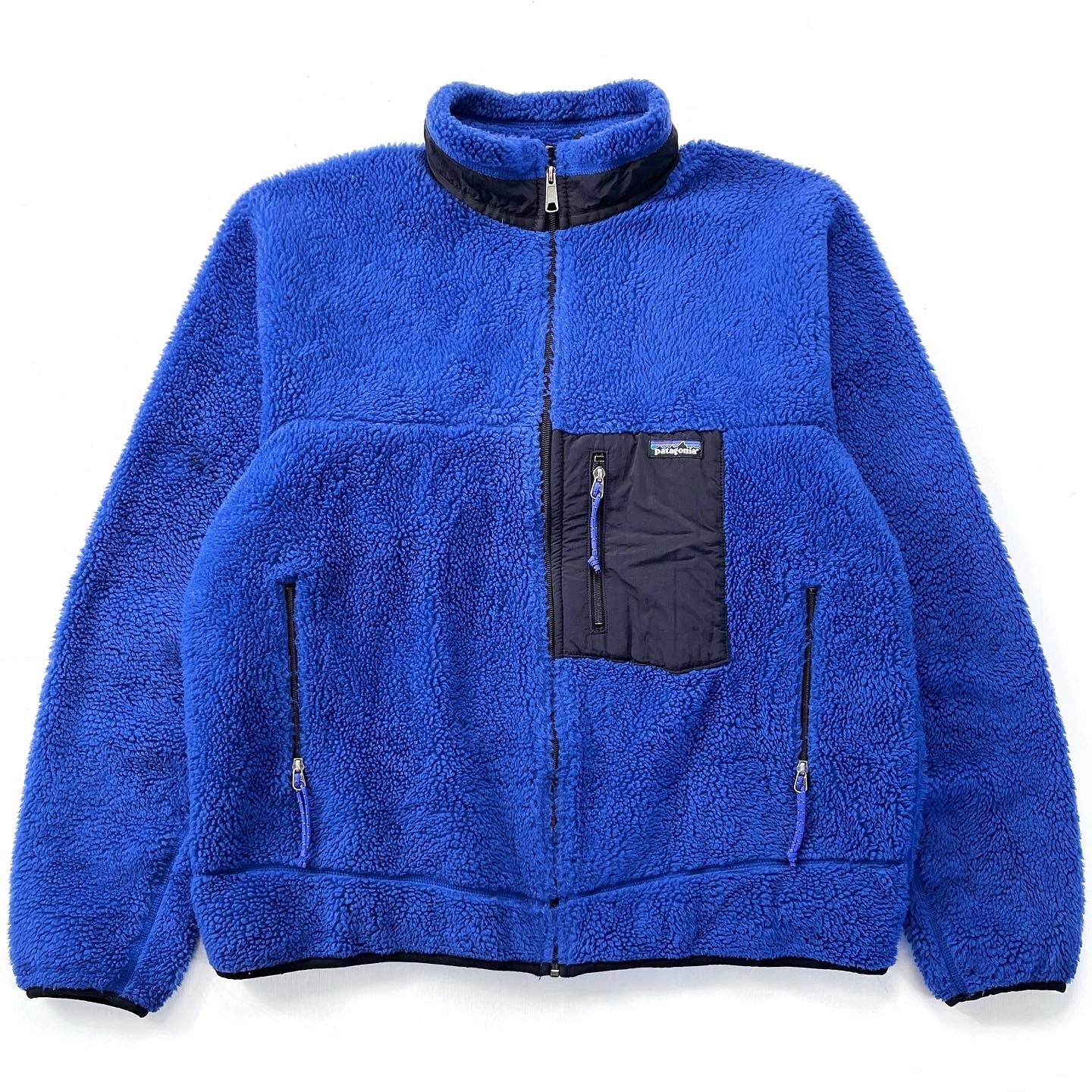 1998 Patagonia Classic Retro-X Fleece Jacket, Blue Ribbon (XL)