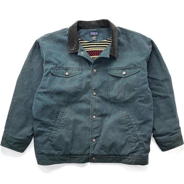 1995 Patagonia Blanket-Lined Canvas Nuevo Range Jacket, Carbon (XL)