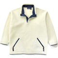 1995 Patagonia Synchilla Big-T Pullover, Ivory & Charred Blue (XL)