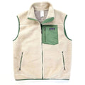 2009 Patagonia Classic Retro-X Fleece Vest, Natural & Elm Green (L)