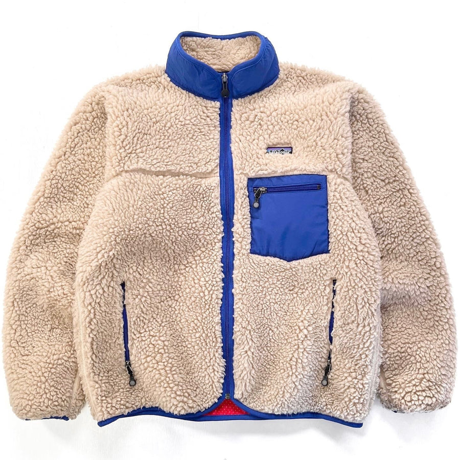 2004 Patagonia “Deep Pile” Classic Retro Cardigan, Natural & Fire (M)