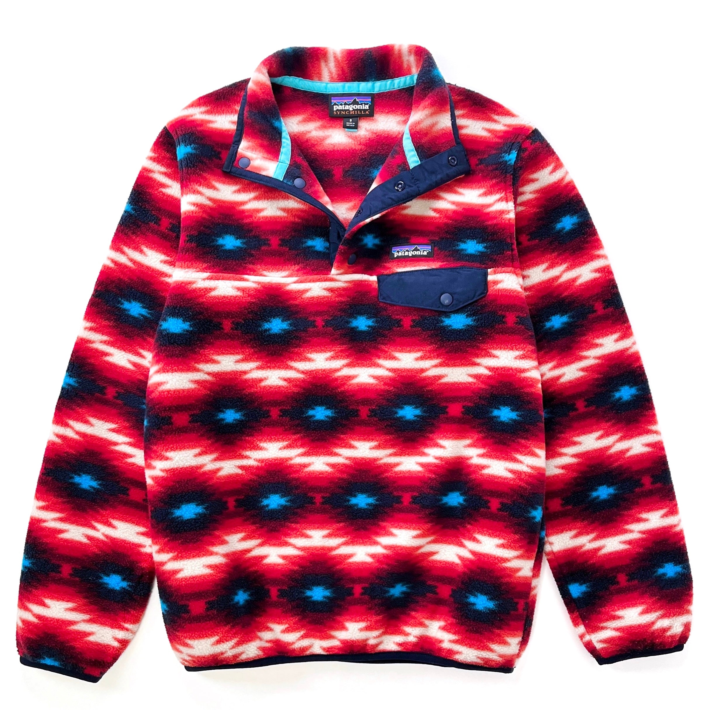 2015 Patagonia Womens Printed Synchilla Snap-T Pullover, Wild Desert (S)