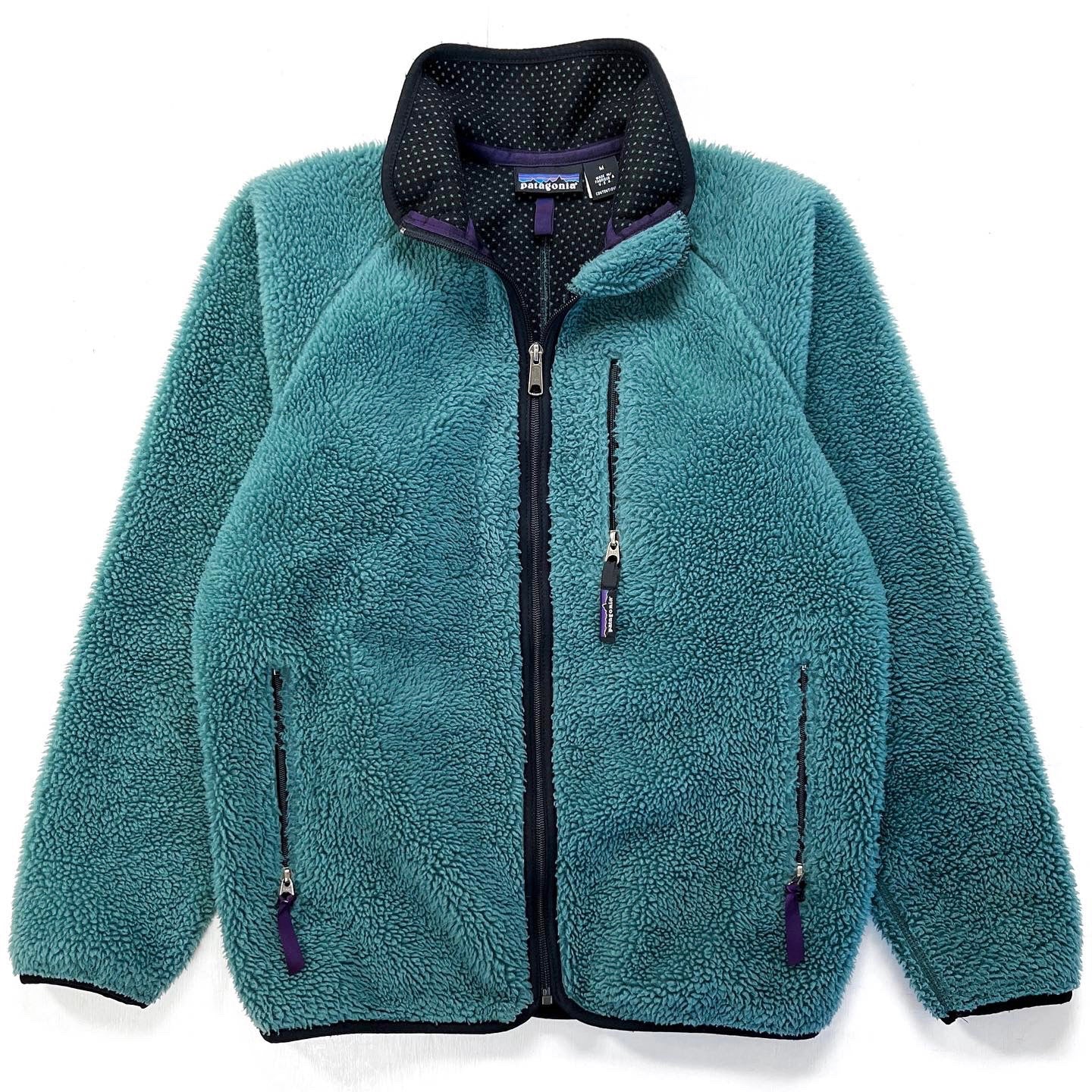 1996 Patagonia Made In The U.S.A. Retro Pile Cardigan, Fir Green (M)
