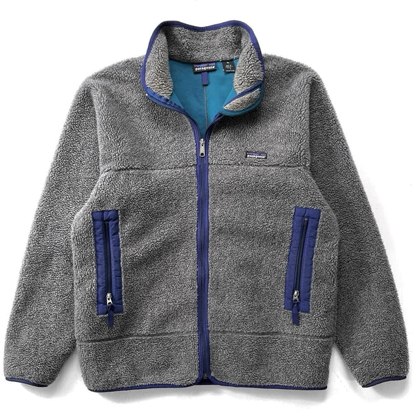 1993 Patagonia Made In The U.S.A. Retro-X Fleece Jacket, Charcoal (L/XL)