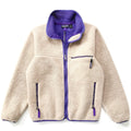 1993 Patagonia Retro Pile Cardigan, Natural & Purple (M)