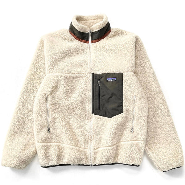 2012 Patagonia Classic Retro-X Fleece Jacket, Natural & Walnut (M)