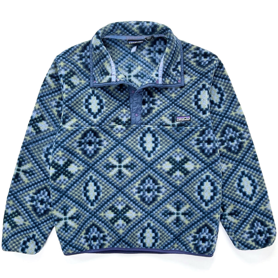 1992 Patagonia Made In The U.S.A. Printed Synchilla Snap-T, Mosaic (M)