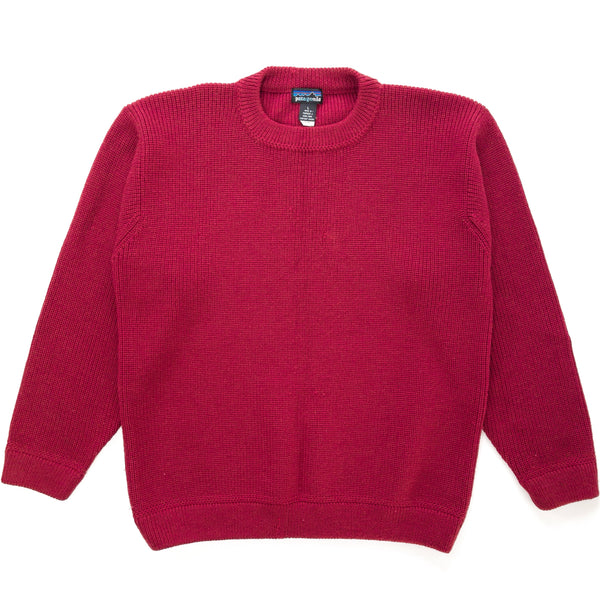 1995 Patagonia Chamonix Heavy Wool Guide Sweater, Burnt Chili (L)