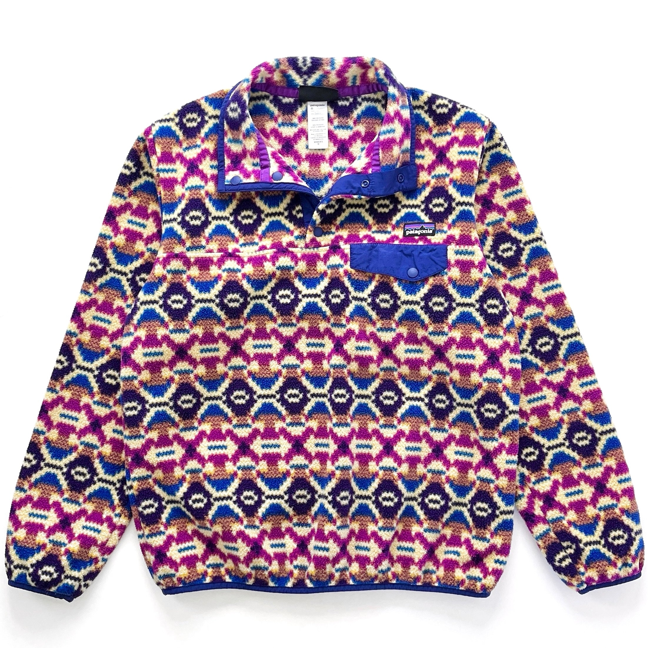 ジャケット・ブルゾン Patagonia 2013 Patagonia Womens Printed Synchilla Snap-T, Aberdeen