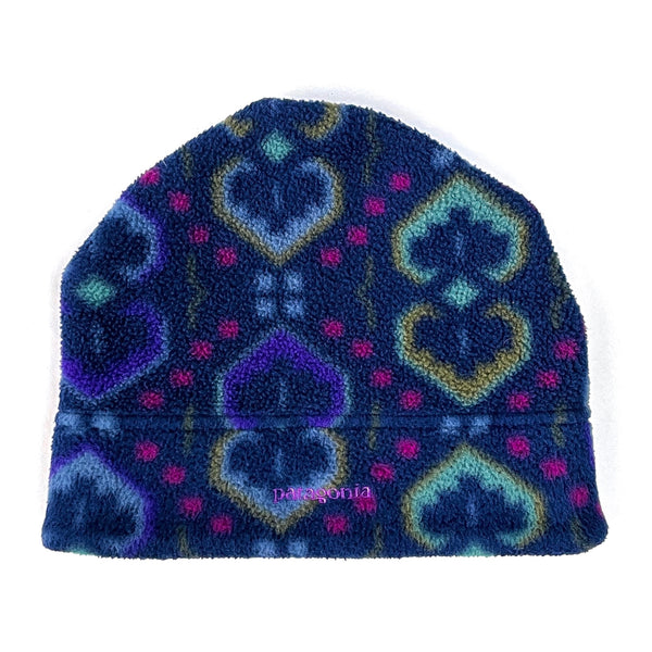 1994 Patagonia Made In The U.S.A. Printed Synchilla Hat, Tapestry: Ink Blue (OS)