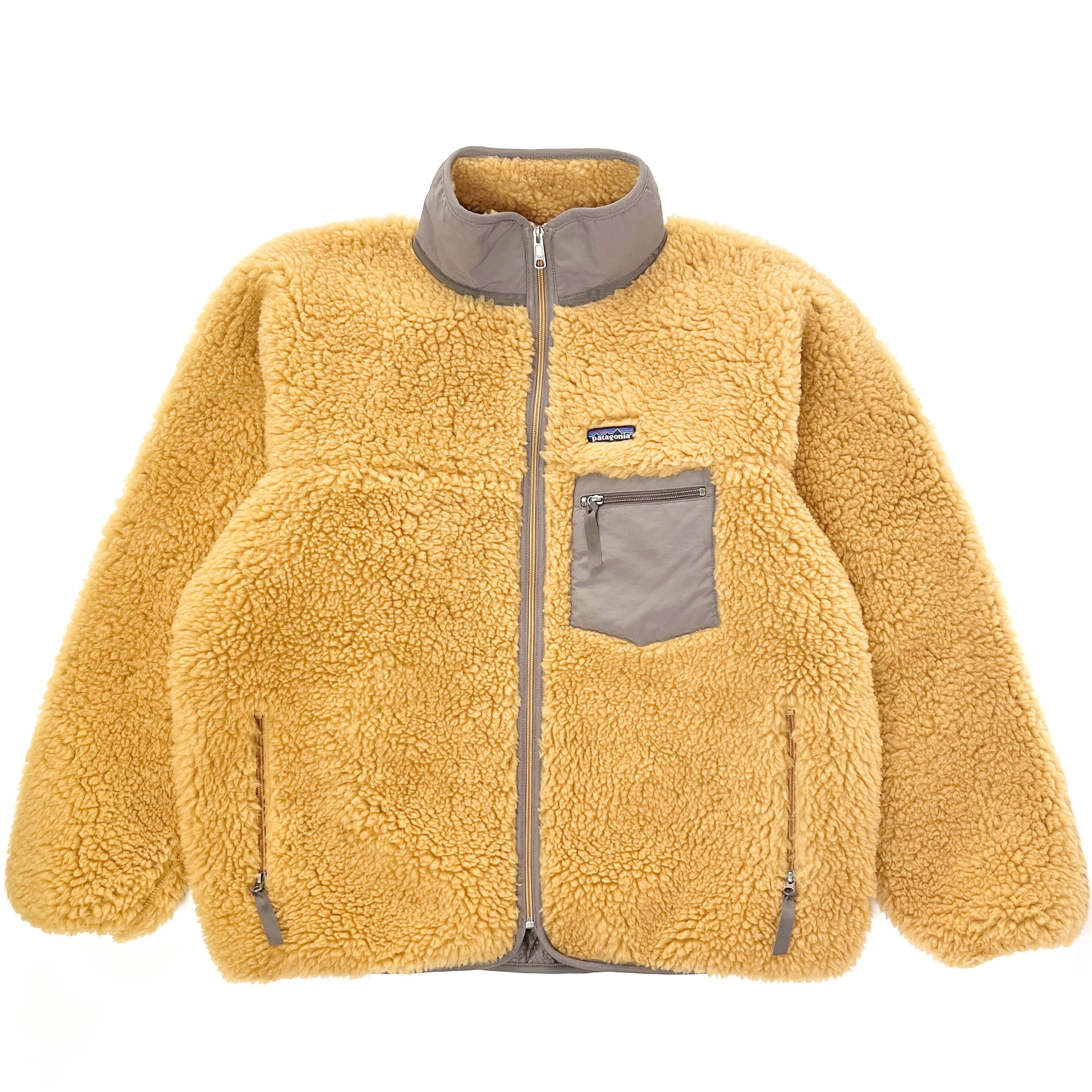 Patagonia ボアジャケット M 2001年モデル 2001 Patagonia Classic Retro Cardigan, Tequila Gold / Dark Taupe