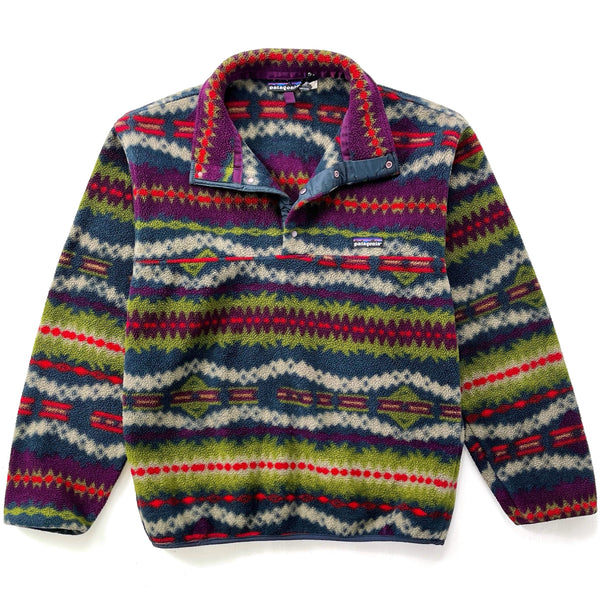 1994 Patagonia Printed Synchilla Snap-T, Sacajawea: Carbon (S)
