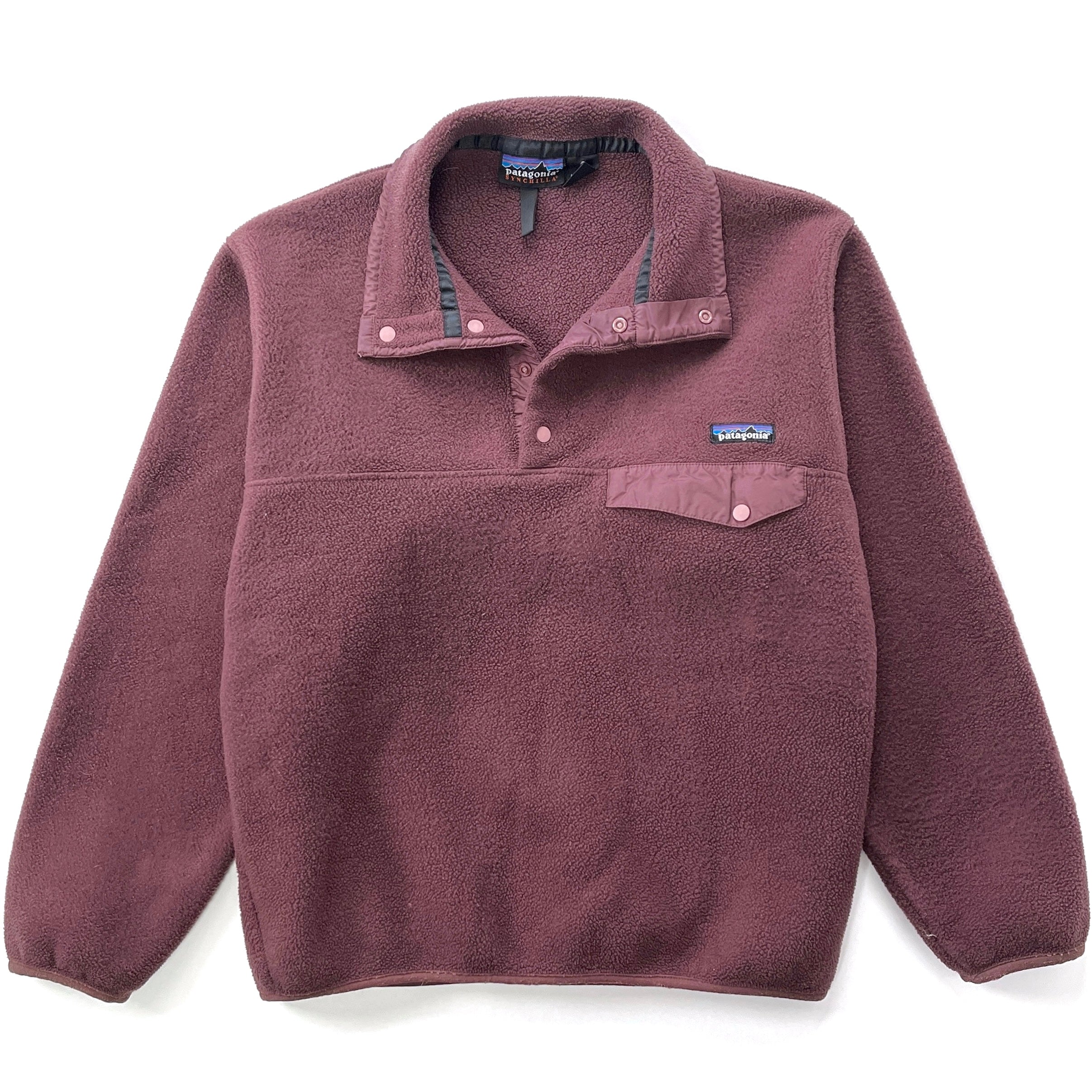 1999 Patagonia Synchilla Snap-T Fleece Pullover, Purple Brown (S)