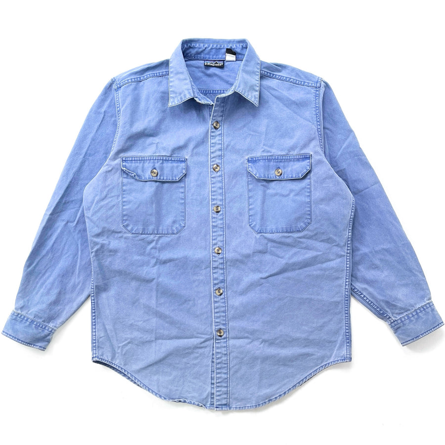 1992 Patagonia Garment Dyed Cotton Canvas Shirt, Prussian Blue (L)