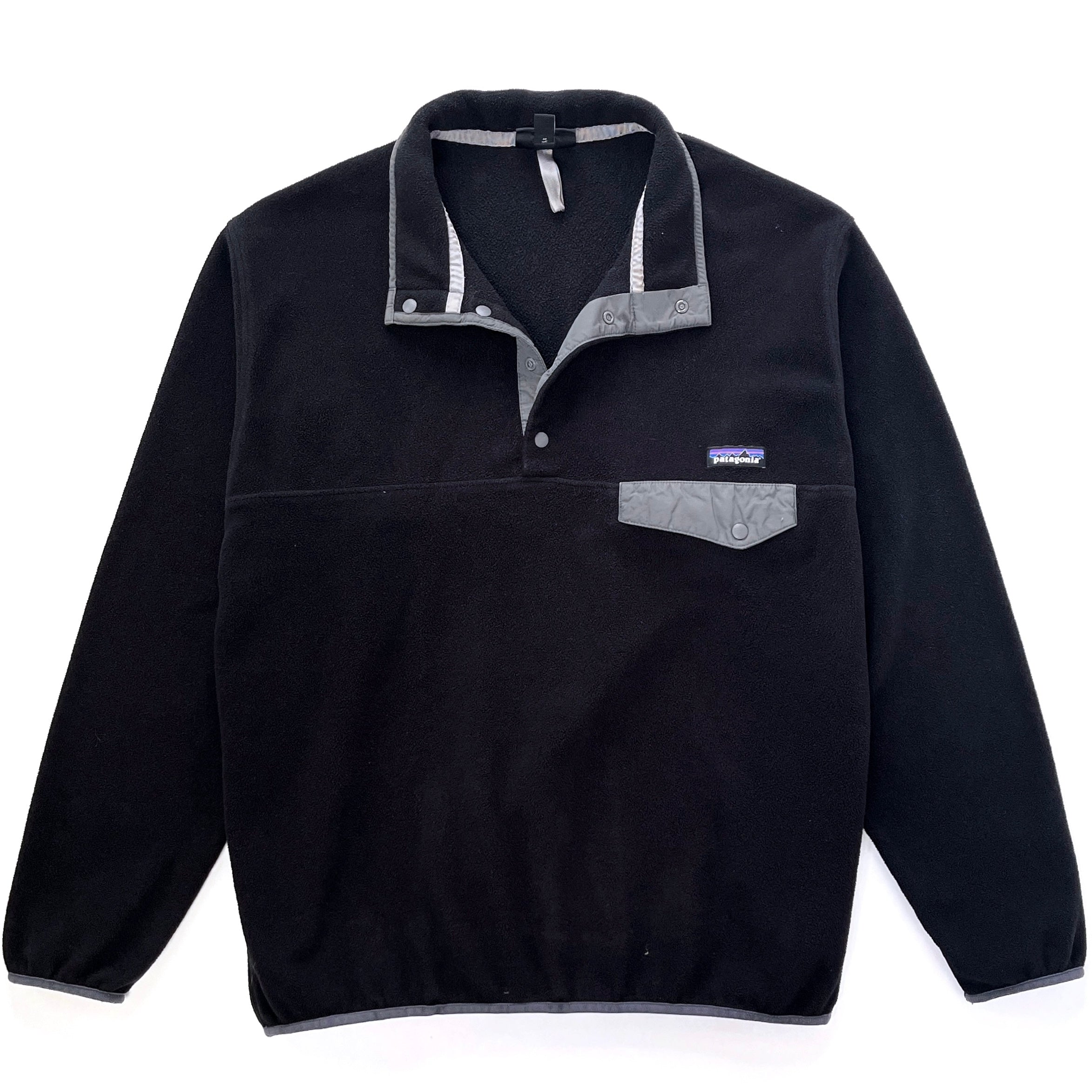 2015 Patagonia Synchilla Snap-T Fleece Pullover, Black / Light