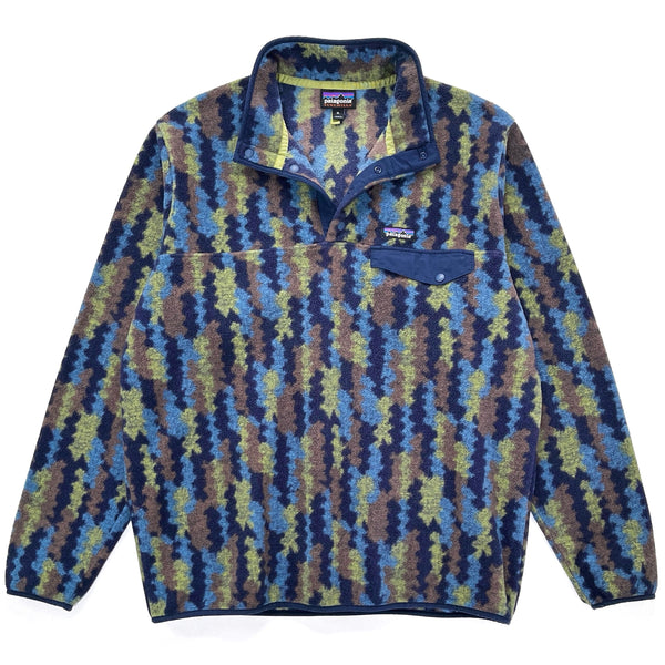 2022 Patagonia Printed Synchilla Snap-T Pullover, Climbing Trees Ikat: Navy (XL)