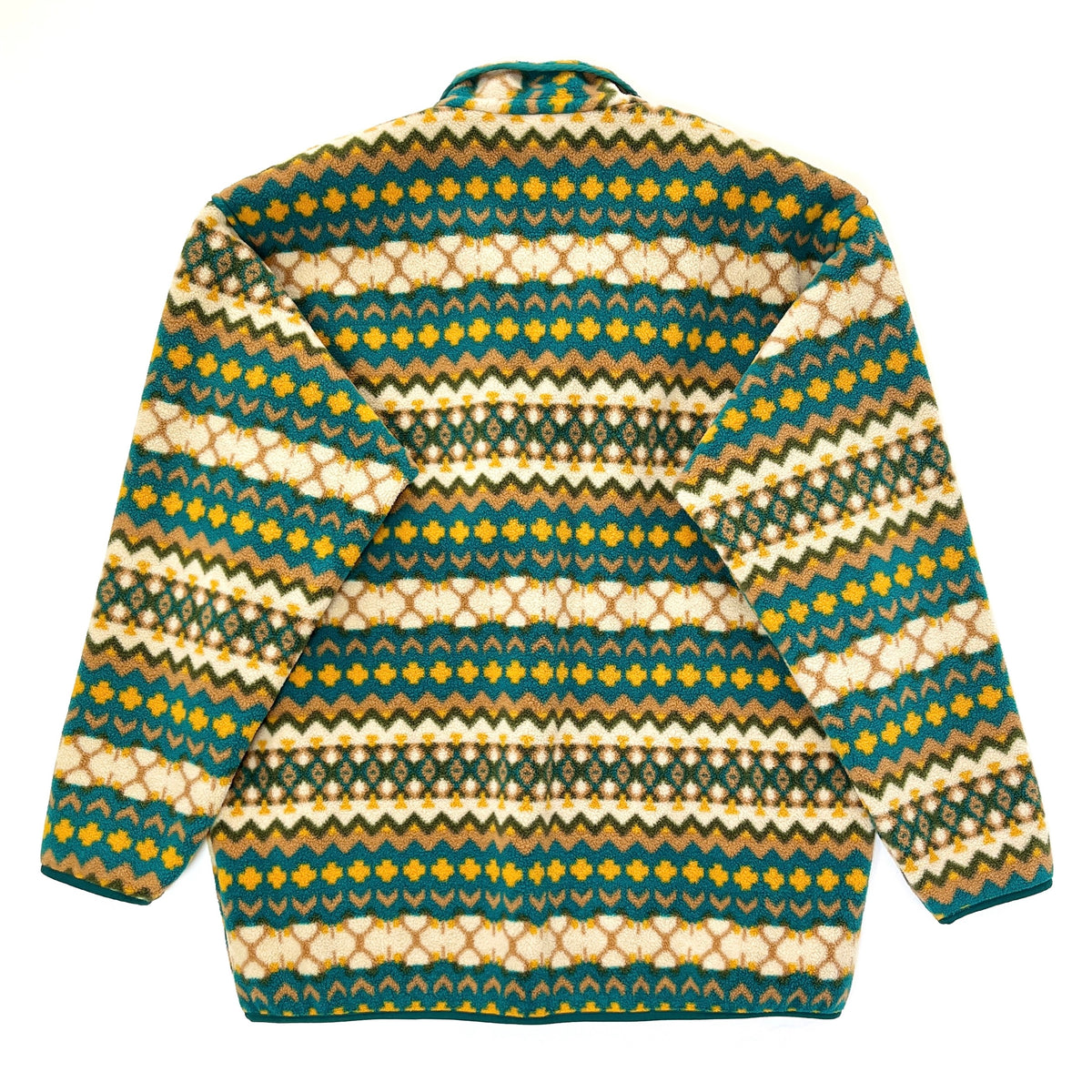 2015 Patagonia Printed Synchilla Snap-T Pullover, Cliff: Arbor Green (XL)