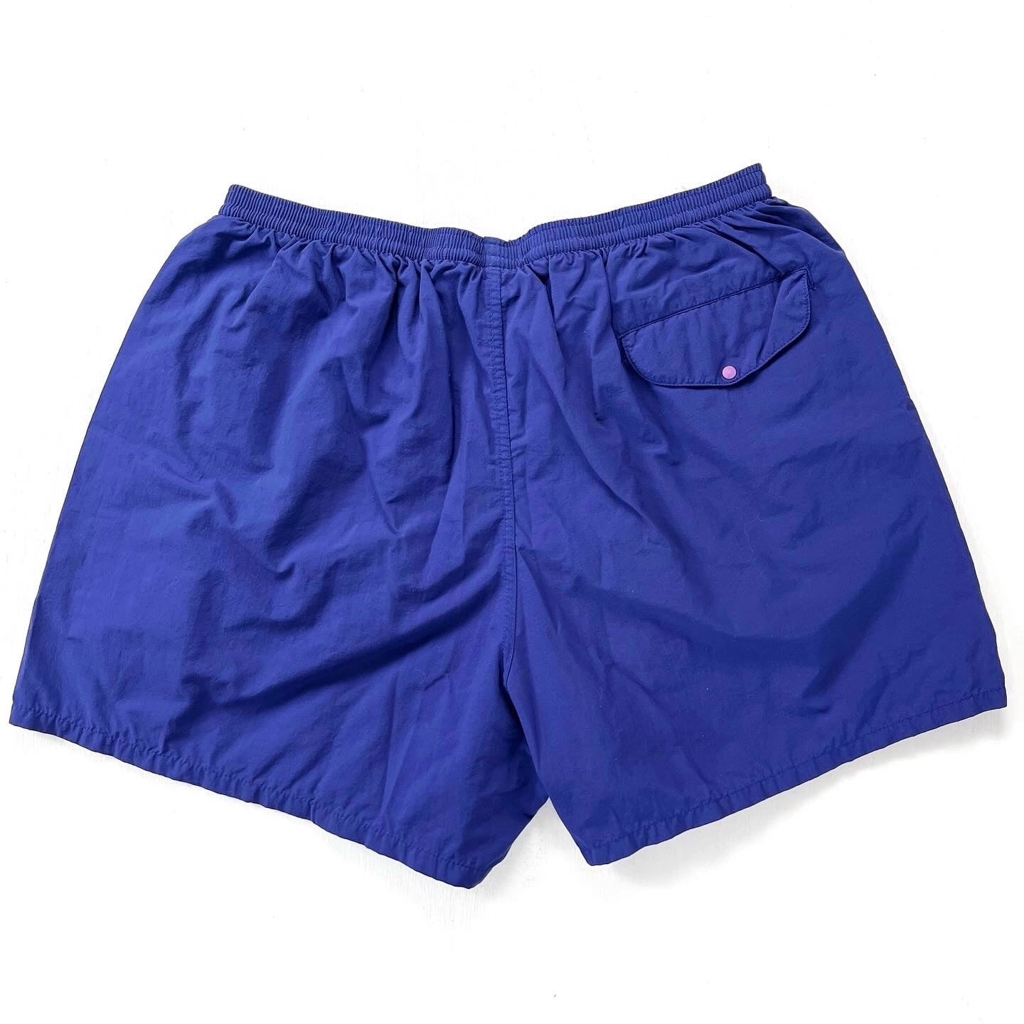 2001 Patagonia Mens 3.5” Nylon Baggies Shorts, Blueberry (L)