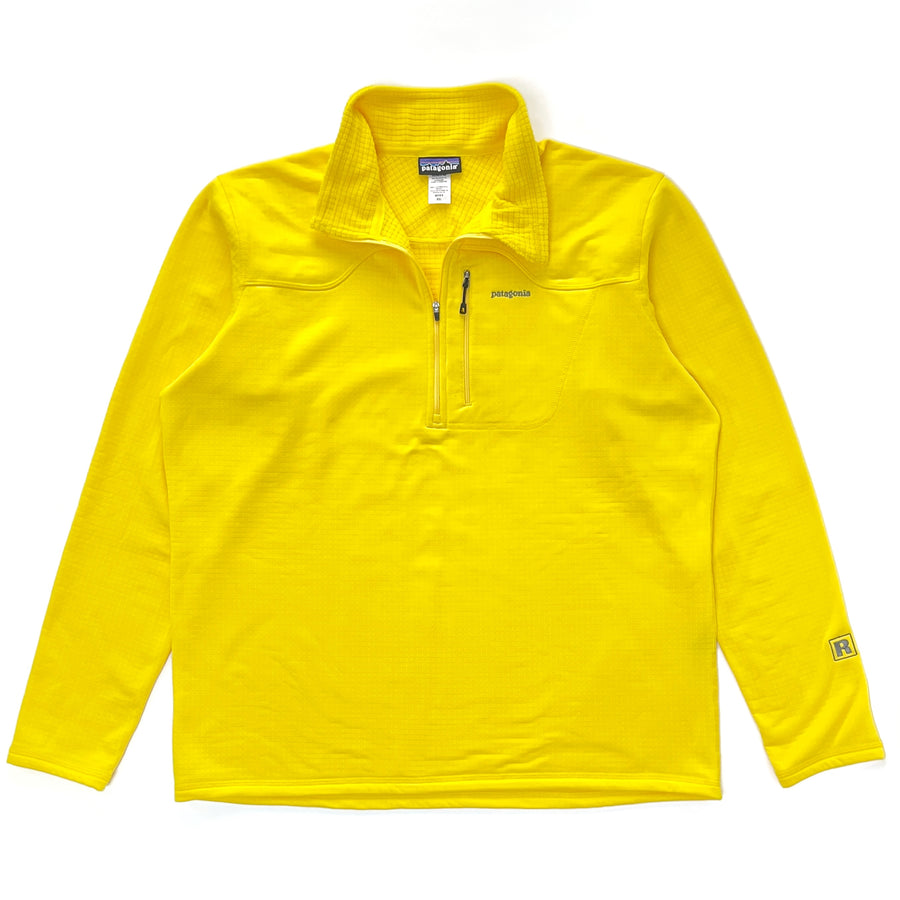 2011 Patagonia R1 Regulator Half-Zip Grid-Fleece Pullover, Bright Yellow (XL)