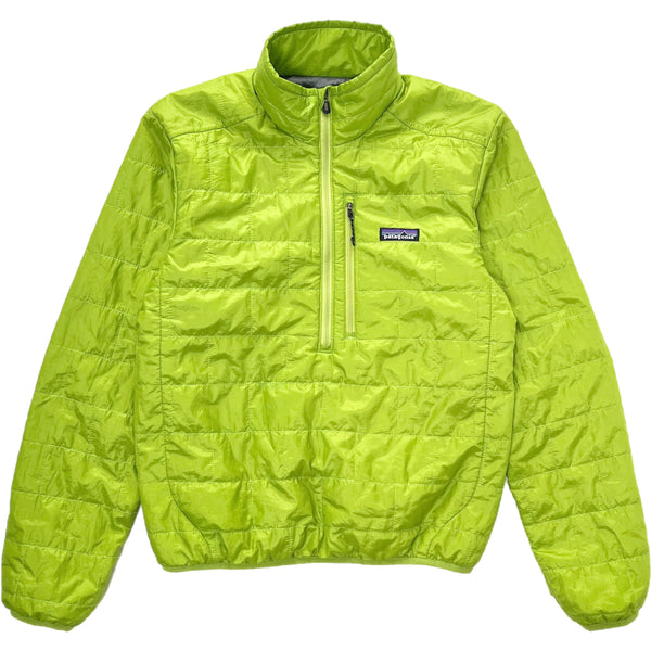 2012 Patagonia Mens Nano Puff Insulated Half-Zip Pullover, Gecko Green (S)