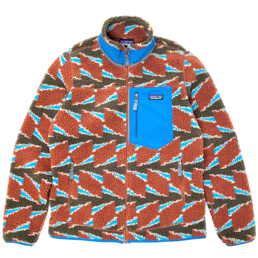 2021 Patagonia Womens Printed Retro-X Jacket, Take Root: Burnished Red (L)