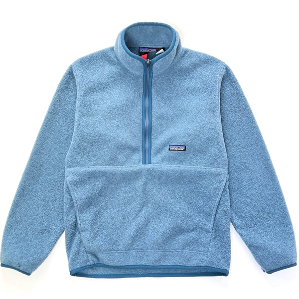 2001 Patagonia Synchilla Marsupial Half-Zip Fleece Pullover, Dusty Blue (S)