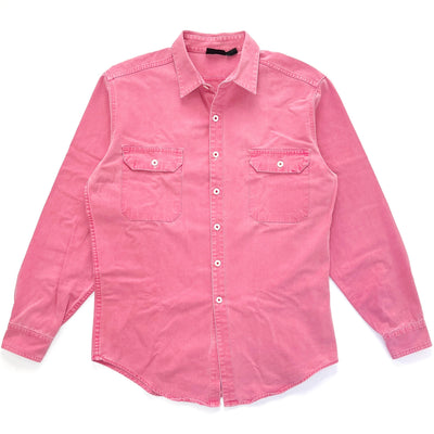 1990 Patagonia Original Garment Dyed Cotton Canvas Shirt, Weathered Red (M)