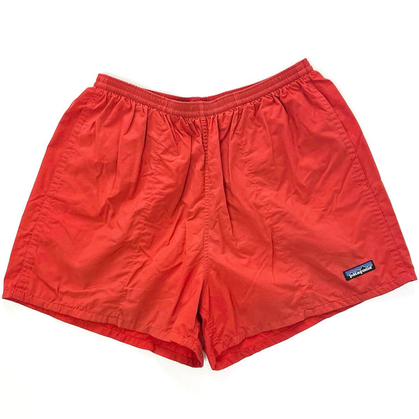 2000 Patagonia Mens 4” Nylon Baggies Shorts, Copper Red (L)