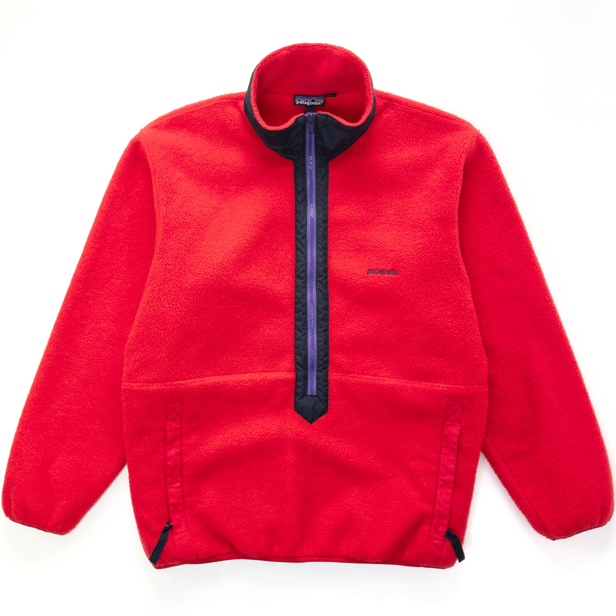 1989 Patagonia Made In The U.S.A. Synchilla Sweater, Red / Purple (L)