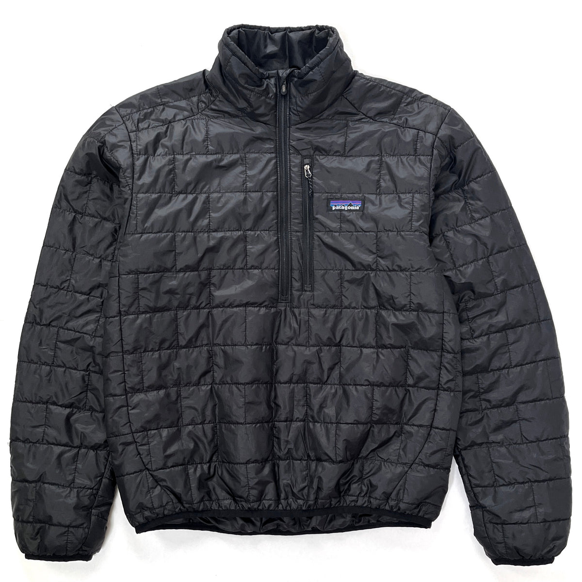 2013 Patagonia Mens Nano Puff Insulated Half-Zip Pullover, Black (S)