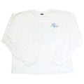 1990 Patagonia Made In The U.S.A. Long Sleeve Graphic T-Shirt, White (XL)