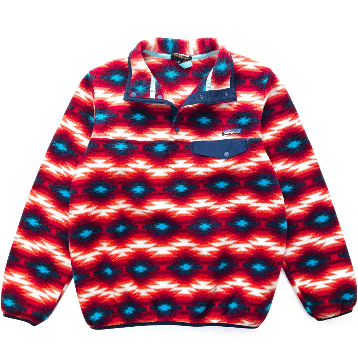 2015 Patagonia Womens Printed Synchilla Snap-T Fleece Pullover, Wild Desert (L)