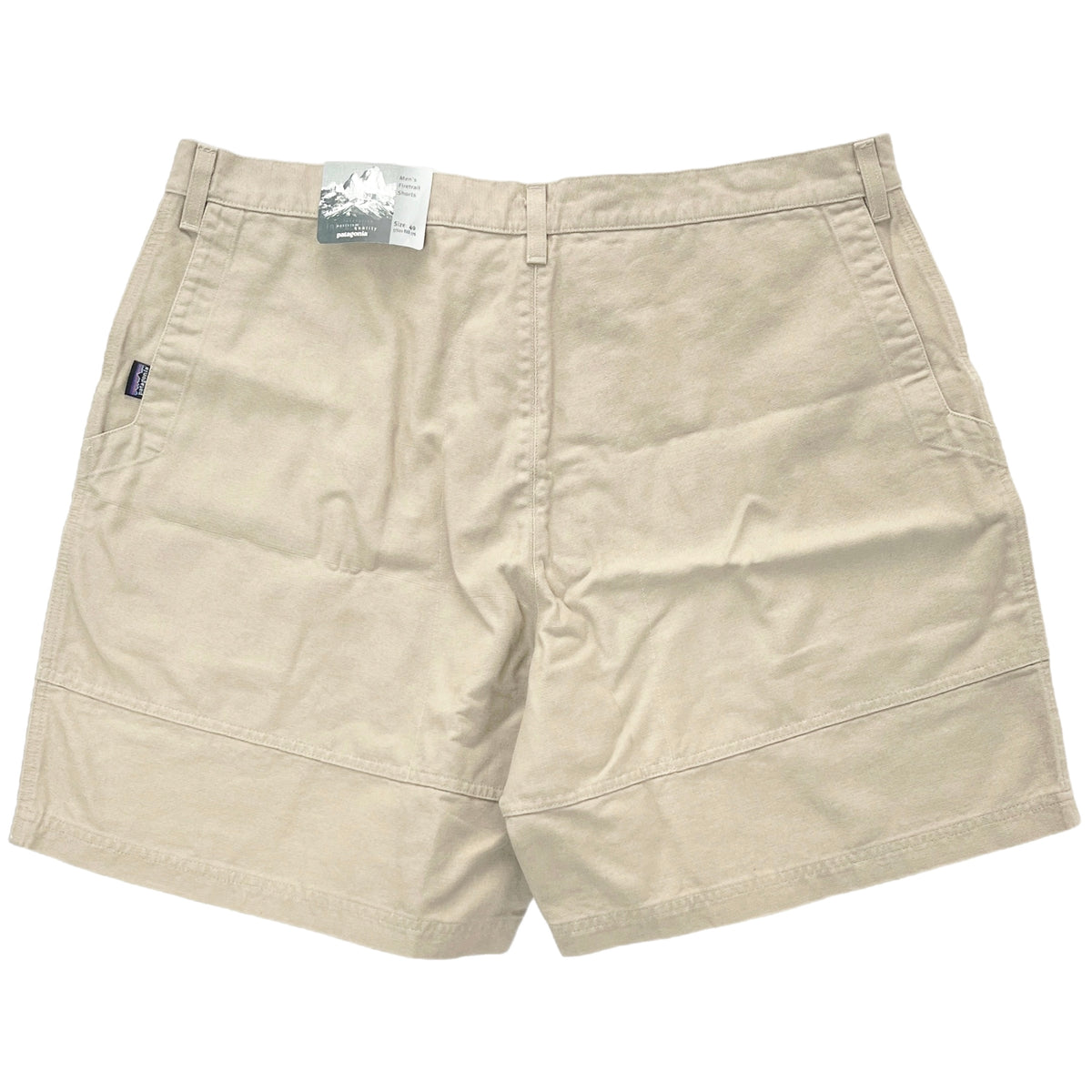 2003 Patagonia Mens 8” Cotton Canvas Firetrail Shorts, Tan (40)
