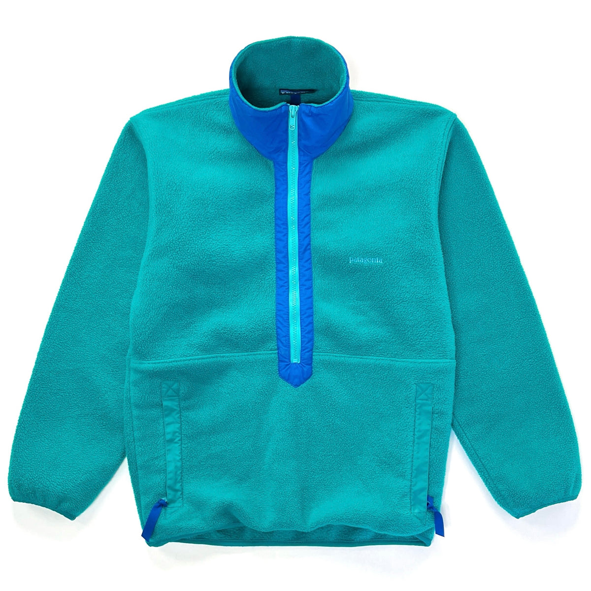 1989 Patagonia Made In The U.S.A. Half-Zip Synchilla Sweater, Emerald (S)