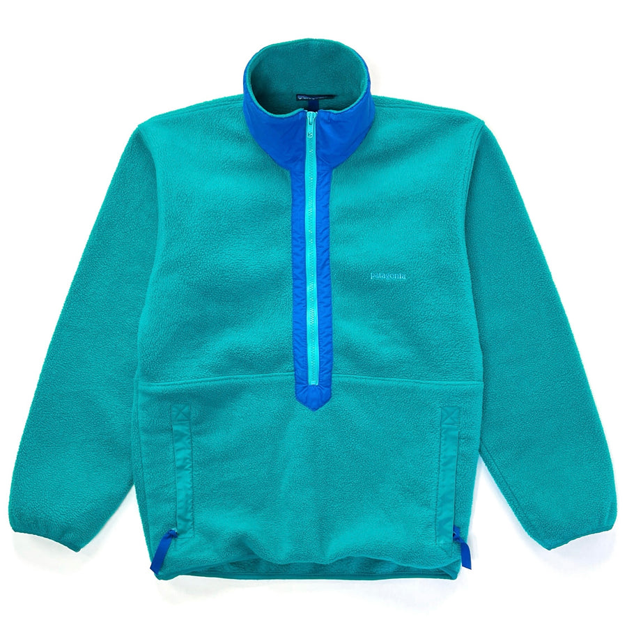 1989 Patagonia Made In The U.S.A. Half-Zip Synchilla Sweater, Emerald (S)