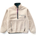 1994 Patagonia Reversible Pile Glissade Pullover, Natural & Hunter (L)